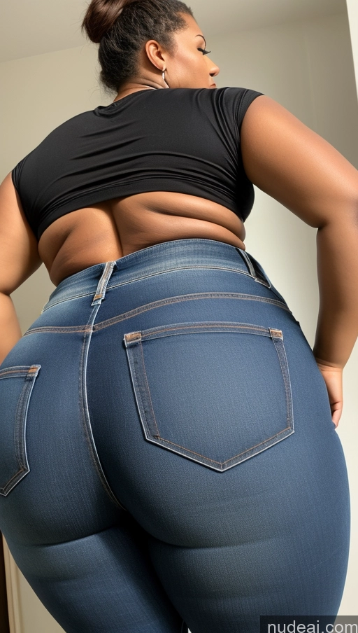 ai nude image of araffe butt - bari woman in jeans showing off her butt pics of Athlete Big Hips Big Ass Jeans