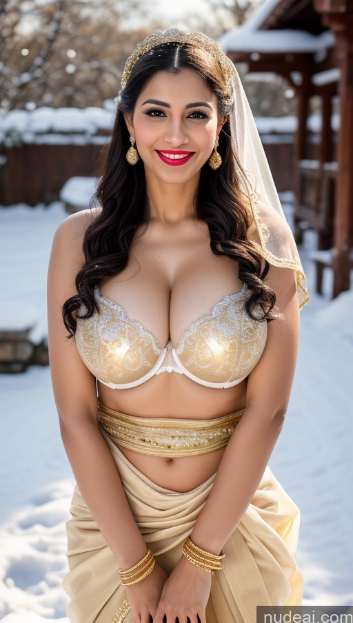 related ai porn images free for Huge Boobs Beautiful Lipstick Fairer Skin 50s Happy Seductive Sexy Face Black Hair Indian Skin Detail (beta) Bra Sari Traditional Wedding Gold Jewelry Bright Lighting Snow Big Ass Front View Thong Woman Detailed