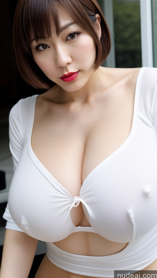 related ai porn images free for Woman One Huge Boobs Beautiful Lipstick Fairer Skin Bobcut Japanese Close-up View 30s Detailed Simple Cosplay