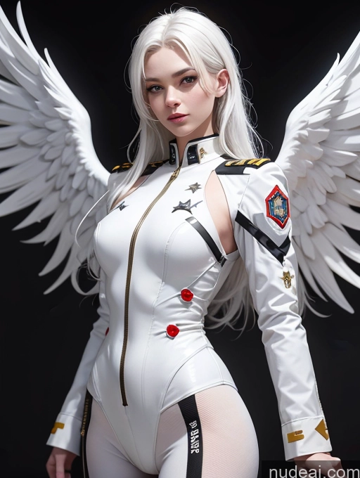 related ai porn images free for Angel White Hair Mech Suit Military