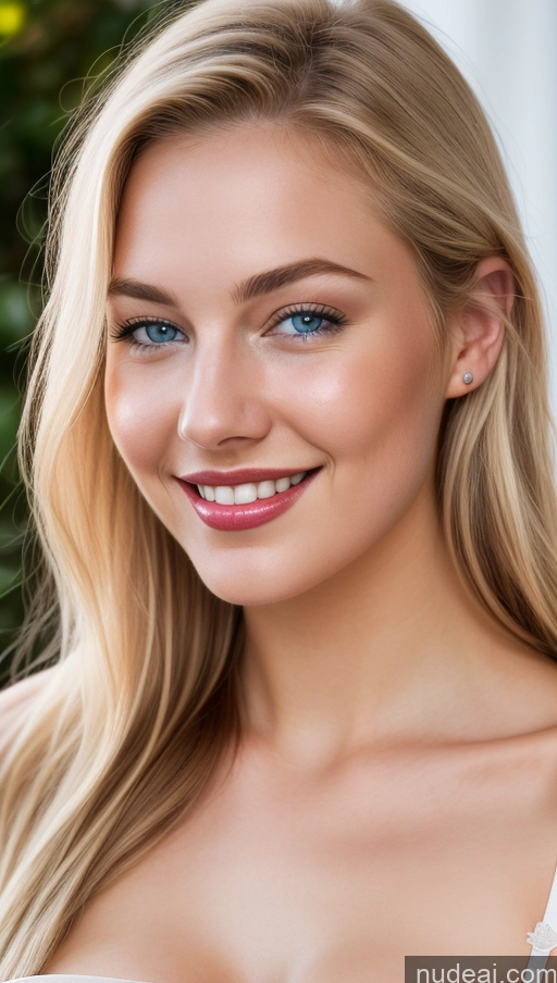 ai nude image of blonde woman with blue eyes and a white bra top smiling pics of Busty Perfect Boobs Lipstick Beautiful Perfect Body Skinny 18 Happy Scandinavian Push-up Bra Skin Detail (beta)