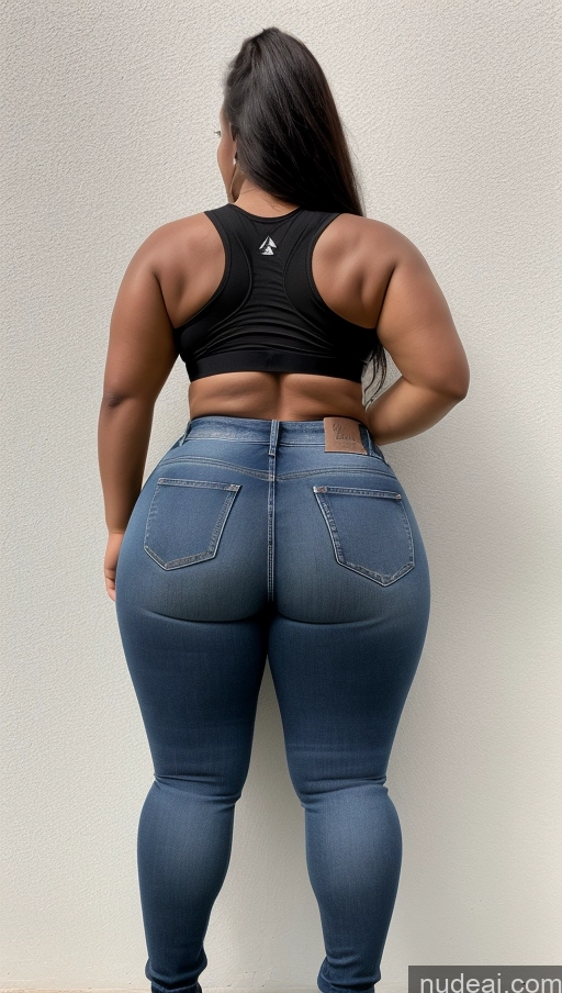 ai nude image of araffe butt lifter in a black top and jeans pics of Athlete Big Ass Big Hips Jeans