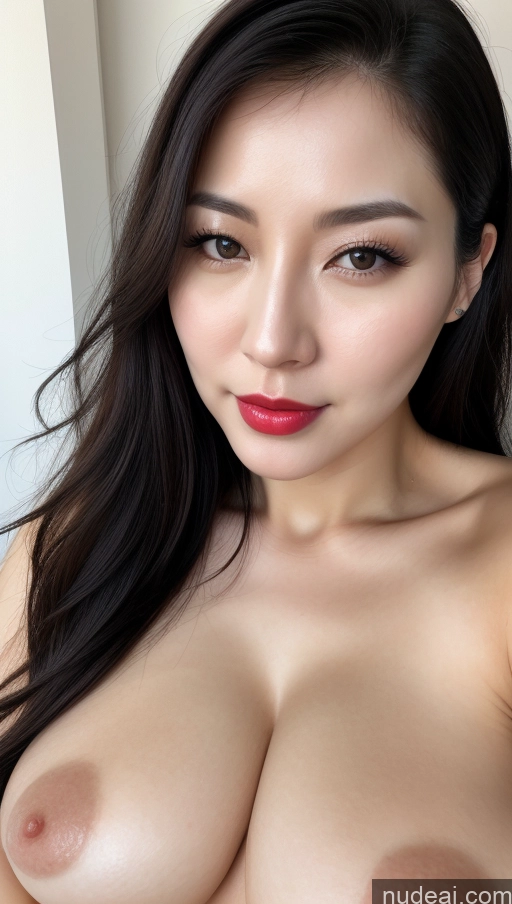 related ai porn images free for Woman One Huge Boobs Beautiful Lipstick Fairer Skin 30s Black Hair Slicked Korean Close-up View Detailed