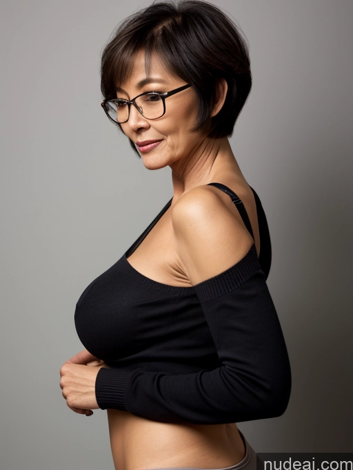 related ai porn images free for Milf Two Small Tits Beautiful Glasses Perfect Body Short Hair 70s Chinese Side View Bra Casual Professor Sweater Cleavage Dark Lighting Detailed Sexy Face Perfect Boobs