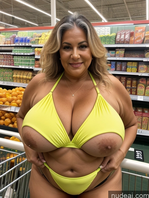 related ai porn images free for Milf One Busty Huge Boobs Tanned Skin 70s Brazilian Front View Microkini Thong Grocery Chubby