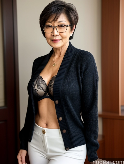 related ai porn images free for Milf Two Perfect Boobs Small Tits Beautiful Glasses Perfect Body Short Hair 70s Chinese Bra Casual Professor Sweater Cleavage Dark Lighting Detailed Sexy Face