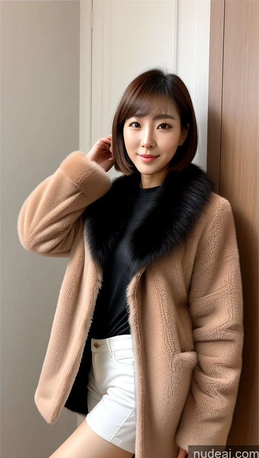 related ai porn images free for One Perfect Body Long Legs Short Bobcut Korean Front View 30s Model Fur