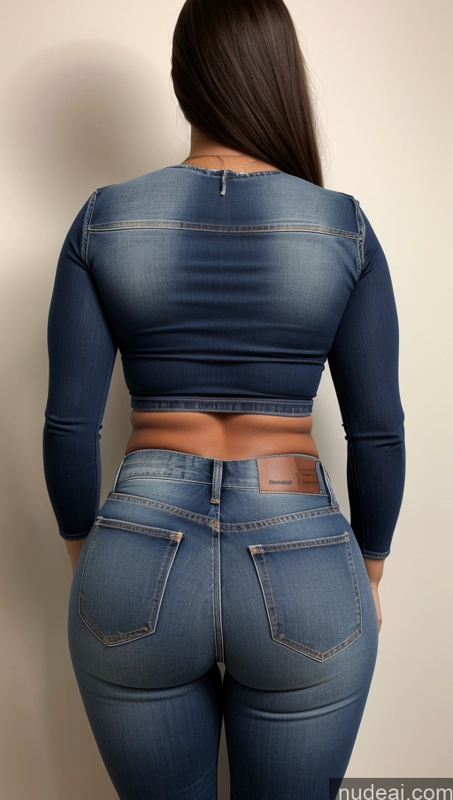 ai nude image of araffed woman in jeans showing off her butt and butt pics of Big Ass Big Hips Jeans Athlete Back View