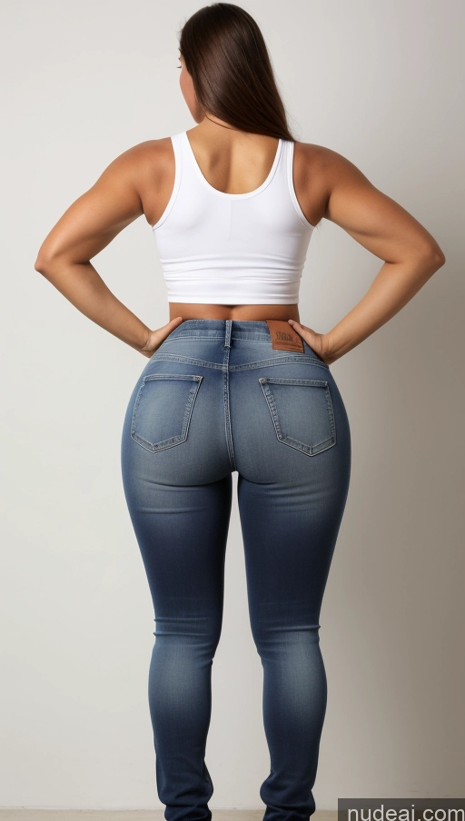 ai nude image of araffe butt - bari woman in jeans and a white tank top pics of Big Ass Big Hips Jeans Athlete Back View