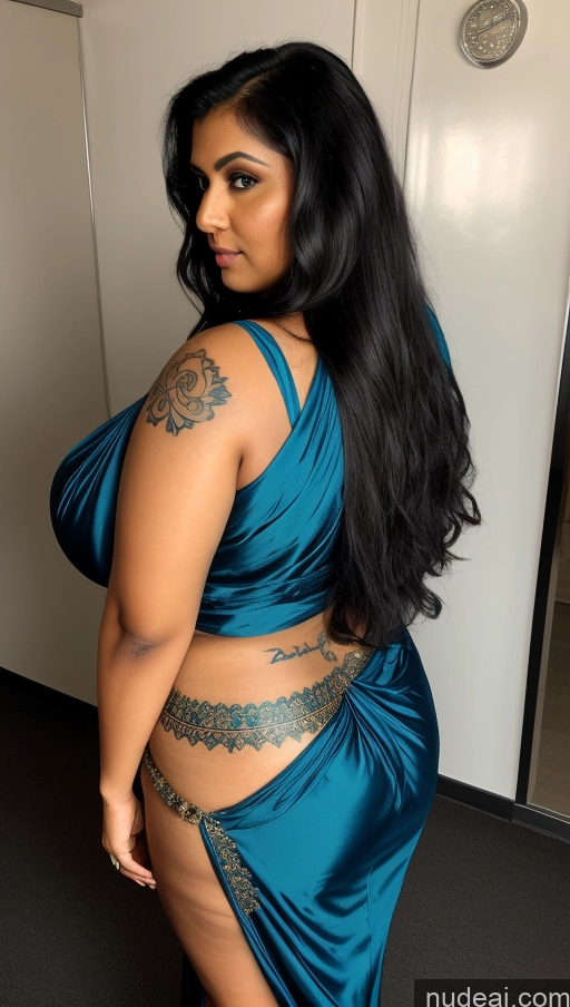 related ai porn images free for Busty Huge Boobs Tattoos Big Ass Thick Big Hips Tall Beautiful 50s Sexy Face Detailed One Front View Seductive Milf Long Hair Indian Sari Dark Skin Changing Room Dark Lighting T-pose Fat Blue Hair