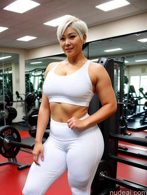 related ai porn images free for One Chubby Big Ass 30s White Hair Short Hair Asian Gym Front View Working Out Spandex