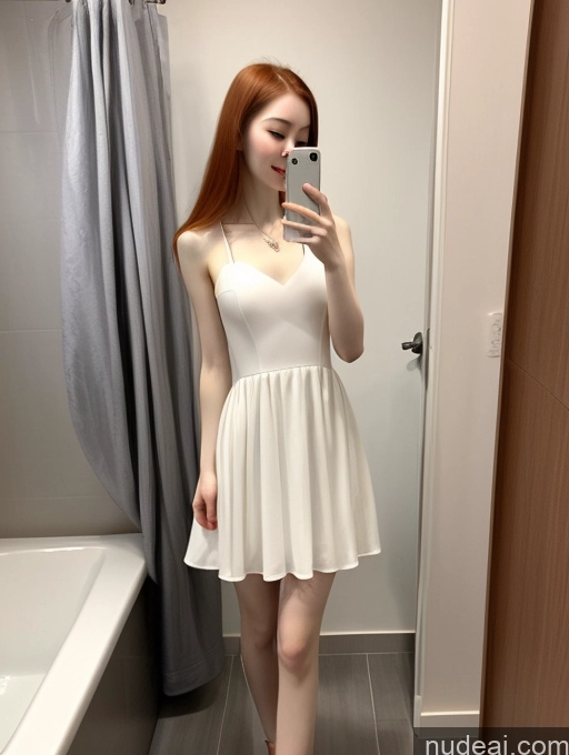 related ai porn images free for 18 Long Hair Skinny Short Ginger Chinese Bathroom Fairer Skin Mirror Selfie Dress