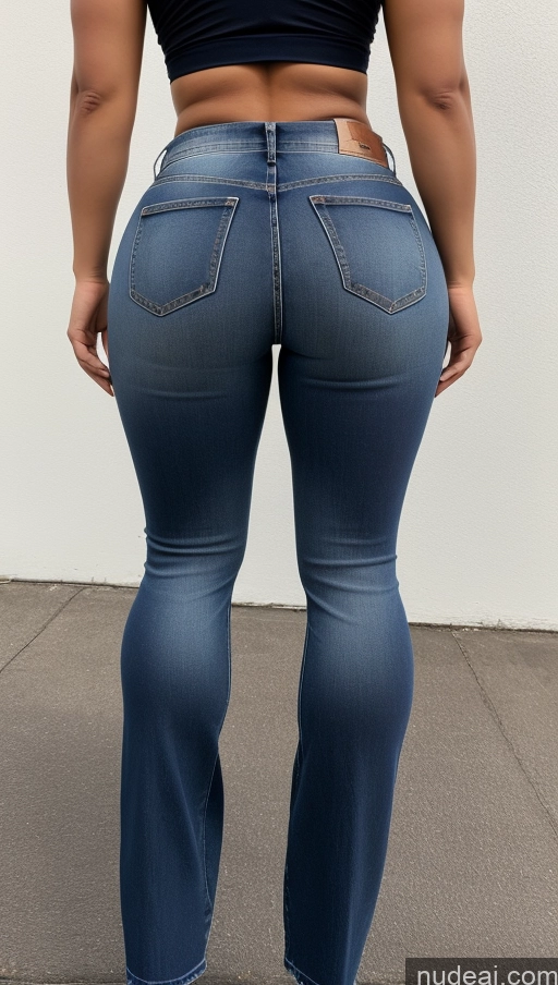 ai nude image of a close up of a woman in jeans standing on a sidewalk pics of Athlete Big Ass Big Hips Jeans