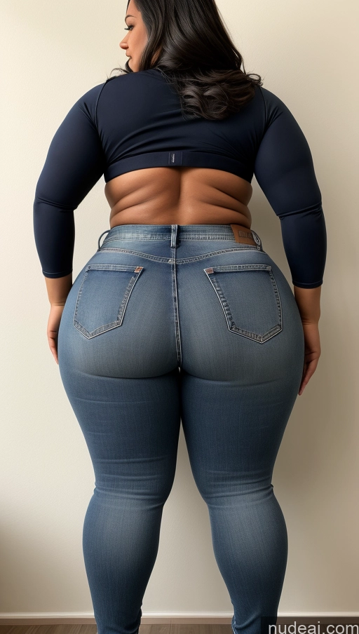 ai nude image of araffe butt - bari woman in jeans showing off her butt pics of Athlete Big Ass Big Hips Jeans