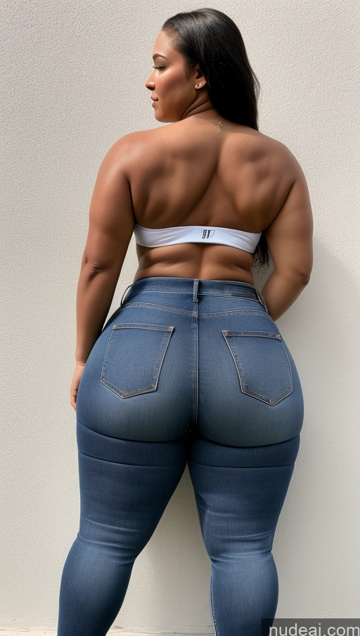 ai nude image of a close up of a woman in a white top and jeans pics of Big Ass Big Hips Jeans Athlete