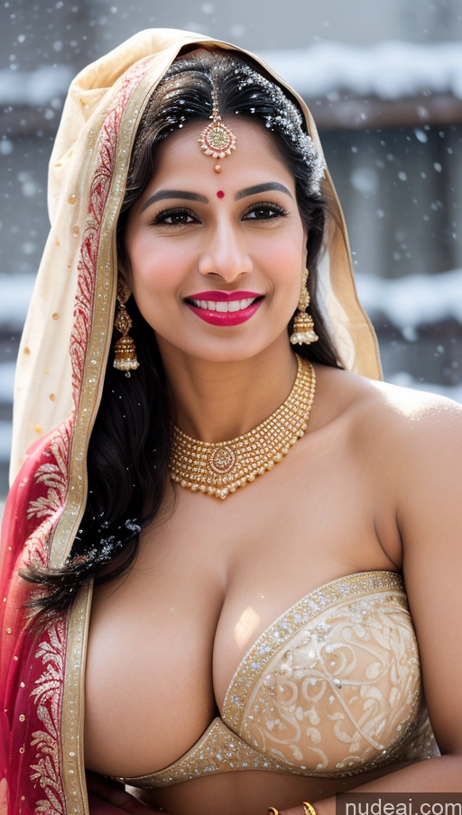 related ai porn images free for Woman Huge Boobs Beautiful Lipstick Fairer Skin 50s Happy Seductive Sexy Face Black Hair Straight Indian Skin Detail (beta) Gold Jewelry Jewelry Bright Lighting Snow Sari Wedding