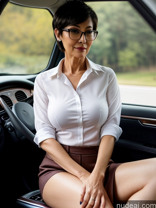 related ai porn images free for Milf Perfect Boobs Perfect Body Small Tits Beautiful Glasses 60s Sexy Face Short Hair Chinese Car Blouse Bra Casual Shirt Stylish Professor Suit High Heels Dark Lighting Detailed