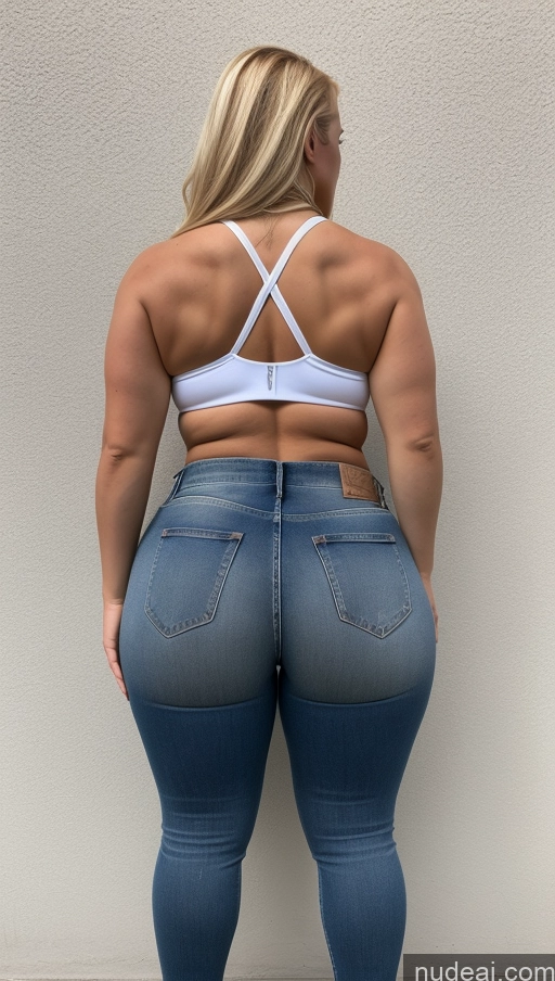 ai nude image of araffe butt lifter in jeans showing off her butt pics of Athlete Big Ass Big Hips Jeans Blonde