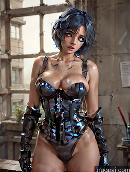 related ai porn images free for Woman One Suspension 20s Pouting Lips Blue Hair Short Hair French Painting Prison Front View Spreading Legs Has Wings Partially Nude Dark Lighting Detailed Leather Corset