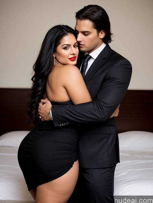 related ai porn images free for Woman + Man Two Perfect Boobs Beautiful Lipstick Big Ass Chubby 30s Seductive Sexy Face Black Hair Long Hair Indian Bedroom Front View Straddling Dress Stylish Cleavage Dark Lighting Simple Suit