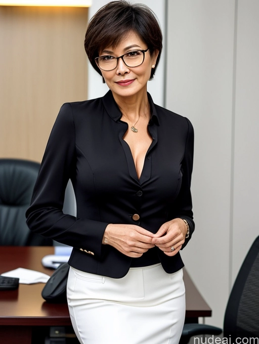 related ai porn images free for Milf Perfect Boobs Beautiful Glasses Perfect Body Short Hair 60s Chinese Office Blouse Casual Professor Stylish Suit Cleavage Dark Lighting Detailed Sexy Face