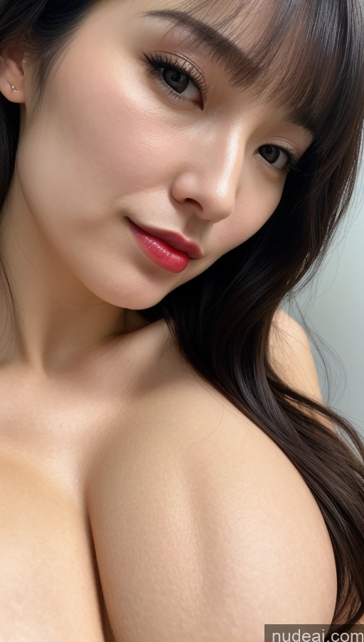 related ai porn images free for Woman One Huge Boobs Beautiful Lipstick Fairer Skin Black Hair Close-up View Simple 30s Detailed Bangs Korean