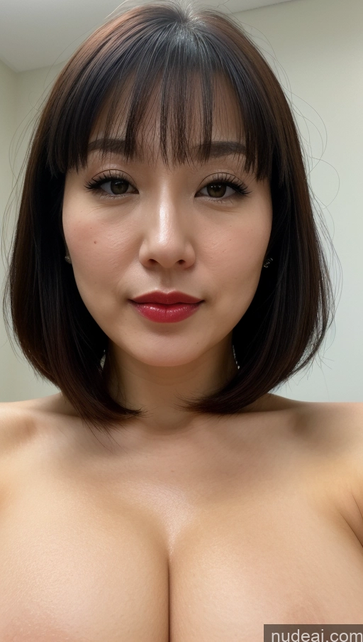 related ai porn images free for Woman One Beautiful 30s Black Hair Close-up View Detailed Simple Huge Boobs Lipstick Fairer Skin Japanese Bobcut