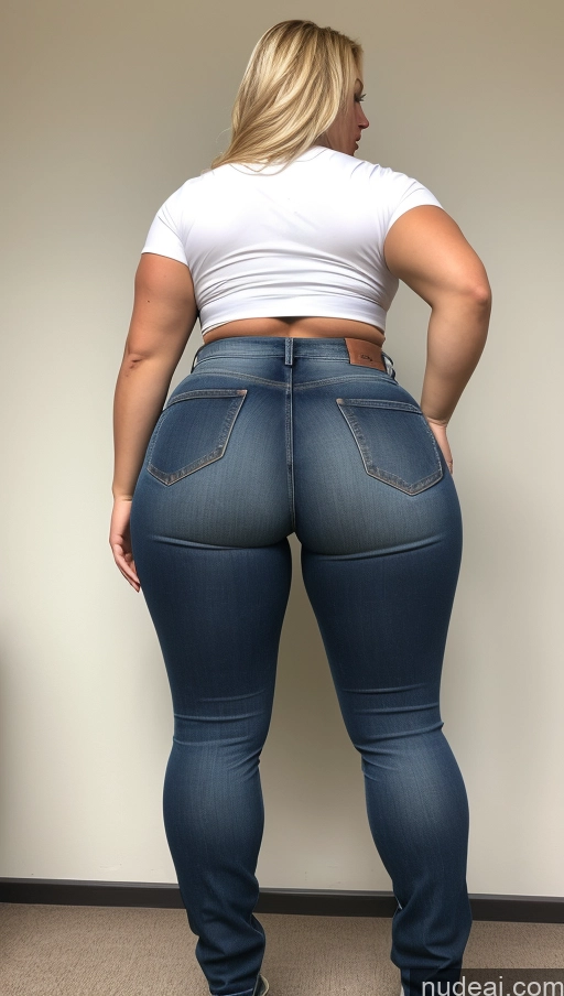 ai nude image of araffe butt lifter in jeans showing off her butt pics of Athlete Big Ass Big Hips Jeans Blonde