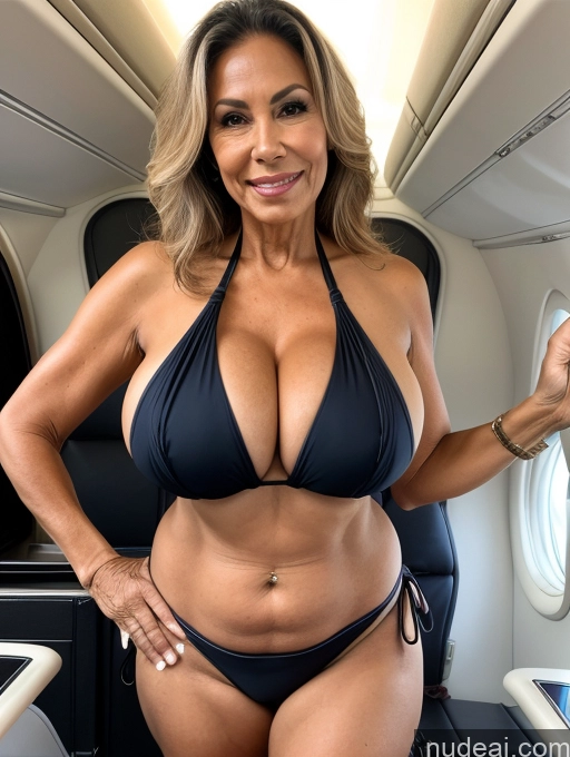 related ai porn images free for Milf One Busty Huge Boobs Tanned Skin Front View Microkini Thong Flight Attendant 70s Brazilian