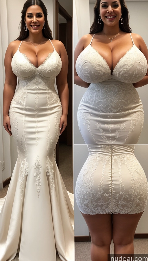 ai nude image of a woman in a white dress before and after her wedding pics of Huge Boobs Perfect Boobs Big Ass Thick Big Hips Perfect Body Wedding Happy Pearl Jewelry Busty Lake Dress