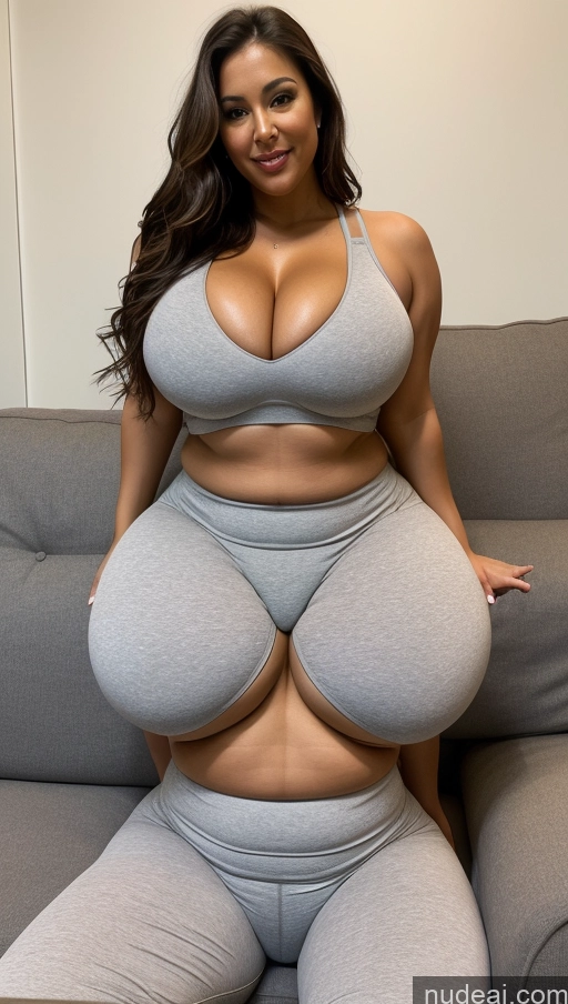 related ai porn images free for Huge Boobs Big Ass Thick Chubby Big Hips Pubic Hair Tanned Skin Oiled Body 40s Seductive Brunette Long Hair Asian Front View Bright Lighting Detailed Couch Cleavage Eating Yoga Pants Sports Bra