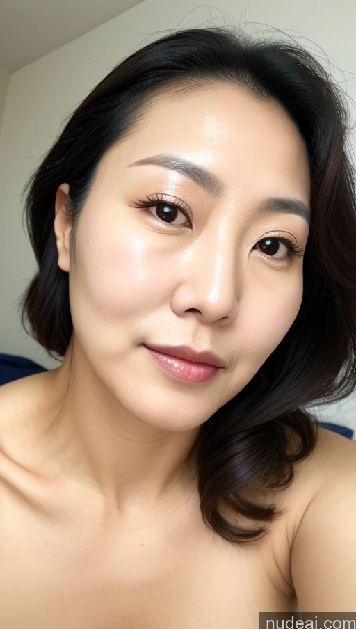 Korean Mami Milf 30s Close-up View Slicked