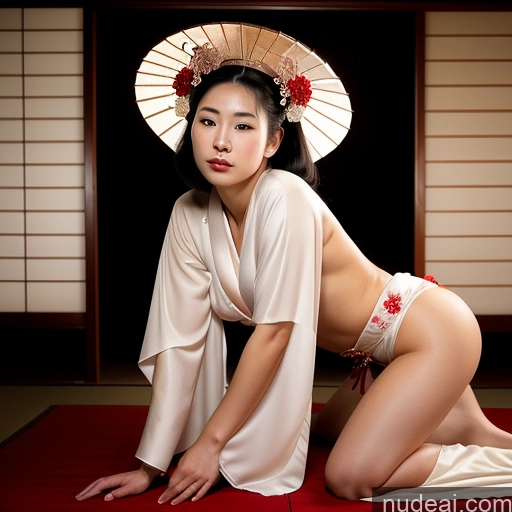 ai nude image of araffe asian woman in a kimono with a parasol pics of Woman Small Tits Beautiful Short Perfect Body 18 Serious Japanese Skin Detail (beta) Spreading Legs Geisha Kimono Cleavage Dark Lighting Detailed Close-up View