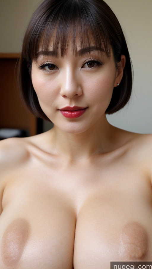 related ai porn images free for Woman One Huge Boobs Beautiful Lipstick Fairer Skin 30s Bobcut Japanese Close-up View Detailed Simple Black Hair