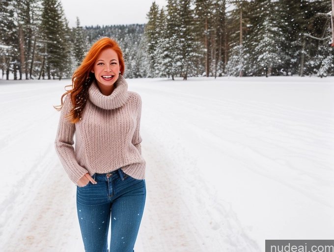 related ai porn images free for One 40s Happy Long Hair Snow Front View Model Small Tits Jeans Boots Sweater Swedish Ginger