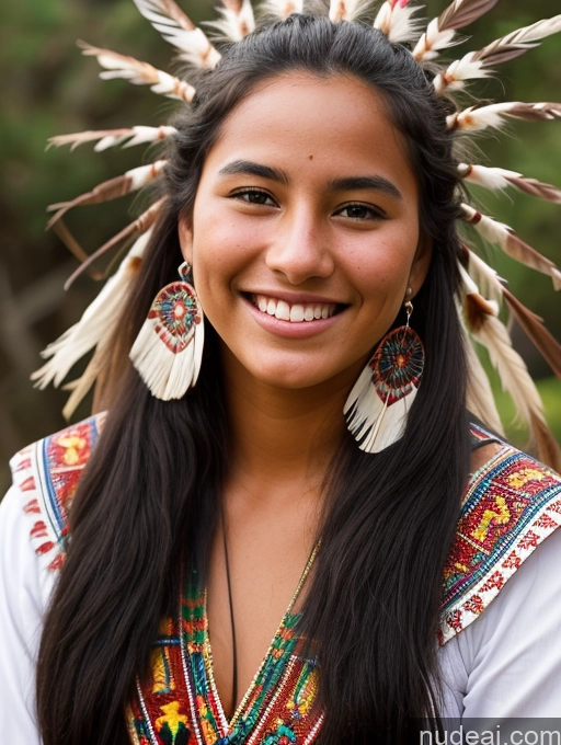 related ai porn images free for Happy Long Hair Woman 18 Black Hair Front View Native American Tanned Skin Traditional