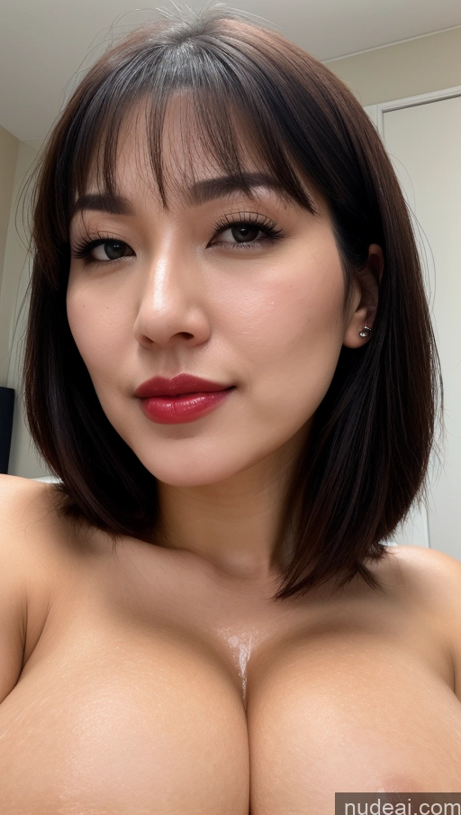 related ai porn images free for Woman One Huge Boobs Beautiful Lipstick Fairer Skin 30s Black Hair Bobcut Korean Close-up View Simple Detailed Cumshot