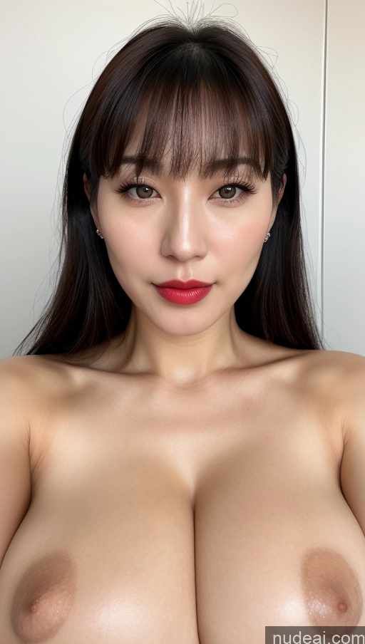 related ai porn images free for Woman One Huge Boobs Beautiful Lipstick Fairer Skin 30s Black Hair Close-up View Simple Detailed Bangs Korean