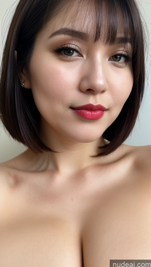 related ai porn images free for One Lipstick Close-up View Simple Detailed Beautiful 30s Black Hair Woman Huge Boobs Bobcut Vietnamese Fairer Skin