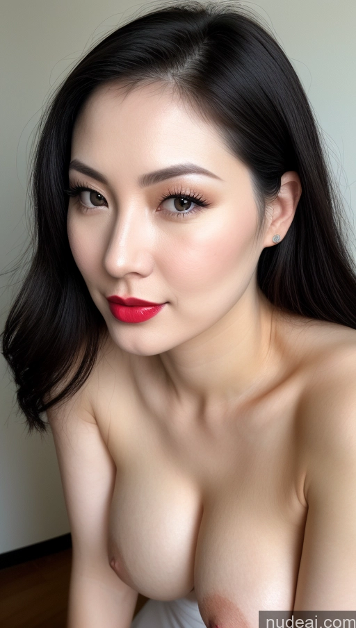 related ai porn images free for Woman One Beautiful Lipstick Fairer Skin 30s Black Hair Close-up View Simple Detailed Vietnamese Slicked Busty Perfect Boobs