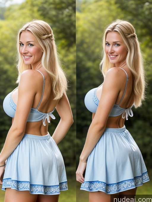 related ai porn images free for Huge Boobs 18 Skinny Abs Perfect Body Happy Sexy Face Blonde Scandinavian Dirndl Cleavage Mini Skirt Bright Lighting Back View