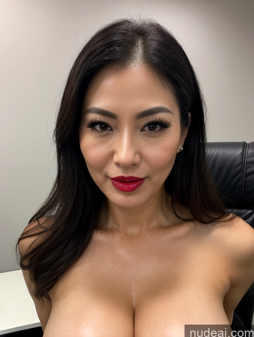 ai nude image of arafed asian woman with big breast posing for a picture pics of Milf Perfect Boobs Beautiful Lipstick Big Ass Perfect Body Oiled Body Ahegao Japanese Skin Detail (beta) Office Cumshot Devil Cleavage Dark Lighting Detailed Secretary 30s