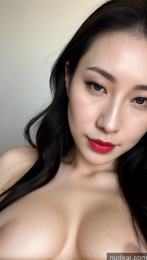 related ai porn images free for Woman One Huge Boobs Beautiful Lipstick Fairer Skin 30s Black Hair Slicked Korean Close-up View Simple