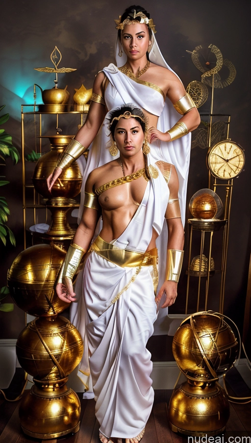 related ai porn images free for Sari Several Powering Up Surrealist Dynamic View Busty Muscular Abs Menstoga, White Robes, In White And Gold Costumem, Gold Headpiece, Gold Belt, Gold Chain Woman Captain Marvel