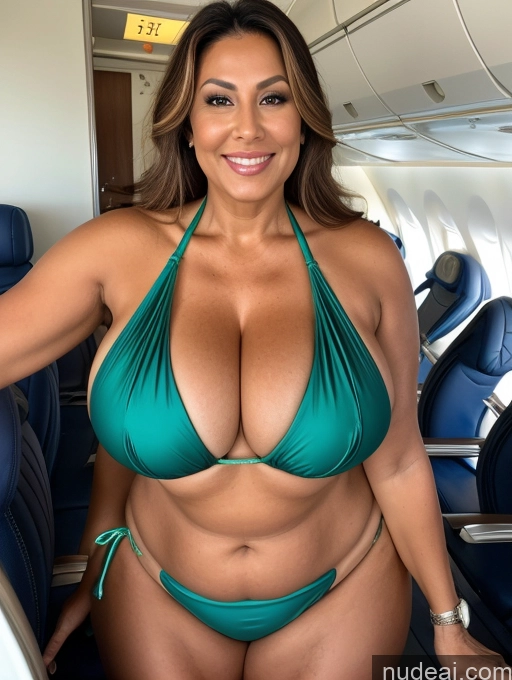 related ai porn images free for Milf 50s One Busty Huge Boobs Tanned Skin Front View Microkini Thong Brazilian Flight Attendant Chubby