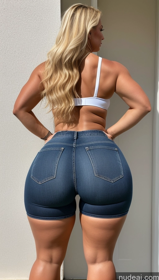 ai nude image of araffe butt - bari woman in blue jeans showing off her butt pics of Athlete Big Ass Big Hips Jeans Blonde