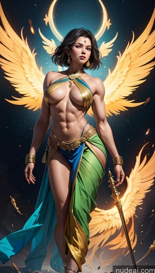 related ai porn images free for Sari Powering Up Surrealist Dynamic View Several Hawkgirl Bodybuilder Busty Muscular Abs