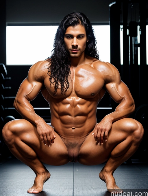 related ai porn images free for Bodybuilder One Muscular Oiled Body 30s Seductive Black Hair Long Hair Indian Skin Detail (beta) Gym Front View Squatting Nude Bright Lighting