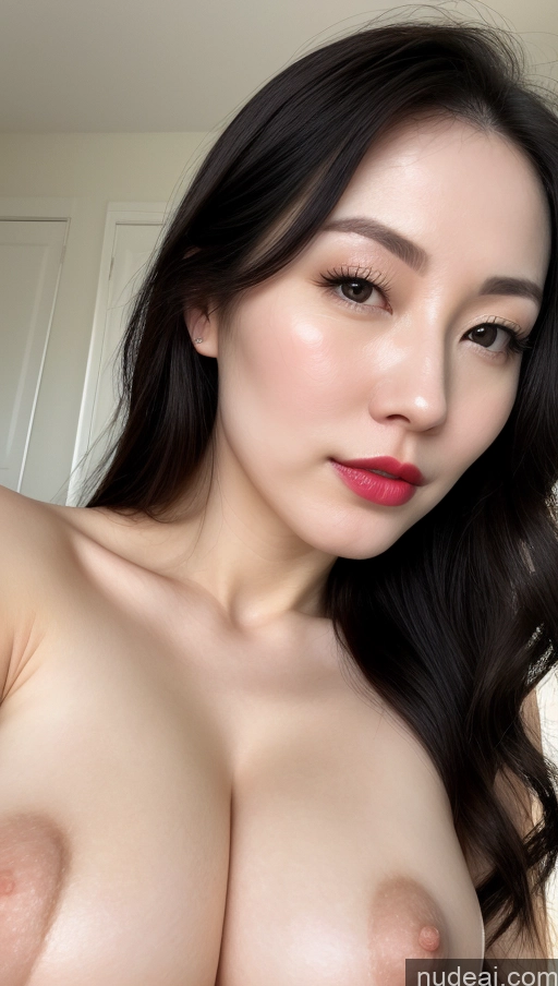 related ai porn images free for Woman One Lipstick Fairer Skin 30s Black Hair Slicked Korean Close-up View Huge Boobs Beautiful