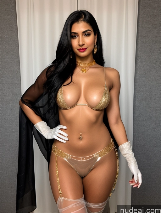 ai nude image of araffed woman in a sheered outfit posing for a picture pics of Gloves Cleavage Partially Nude Lipstick 18 Black Hair Slicked Bdsm Pearl Jewelry Gold Jewelry Diamond Jewelry Jewelry Wedding Sari Transparent Indian Abs Cyborg